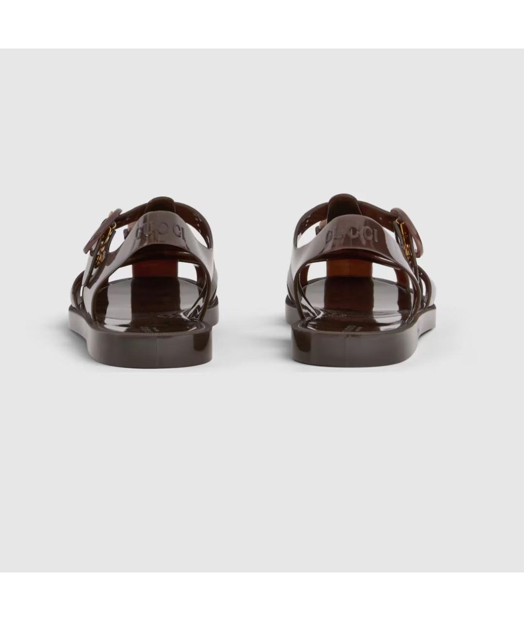 GUCCI Коричневые сандалии, фото 4
