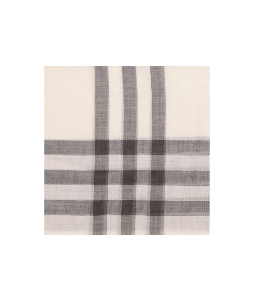 BURBERRY Серый шелковый шарф, фото 1