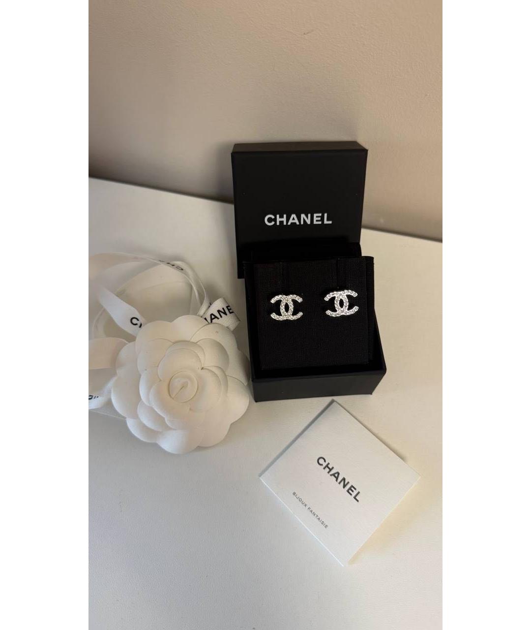CHANEL Серебряные латунные серьги, фото 2