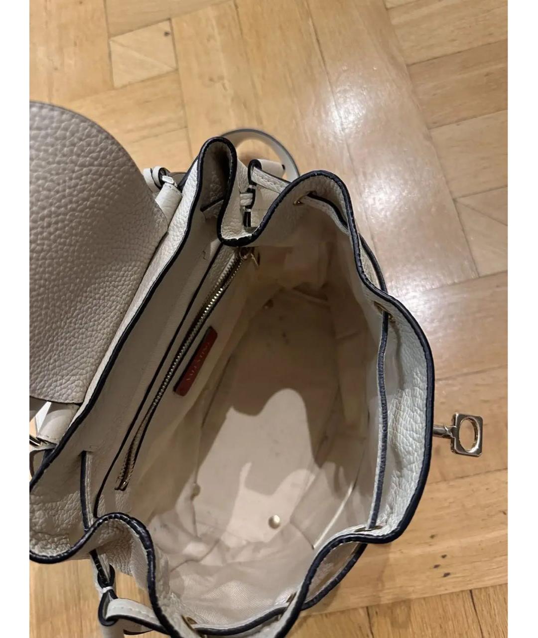 VALENTINO Бежевый кожаный рюкзак, фото 5