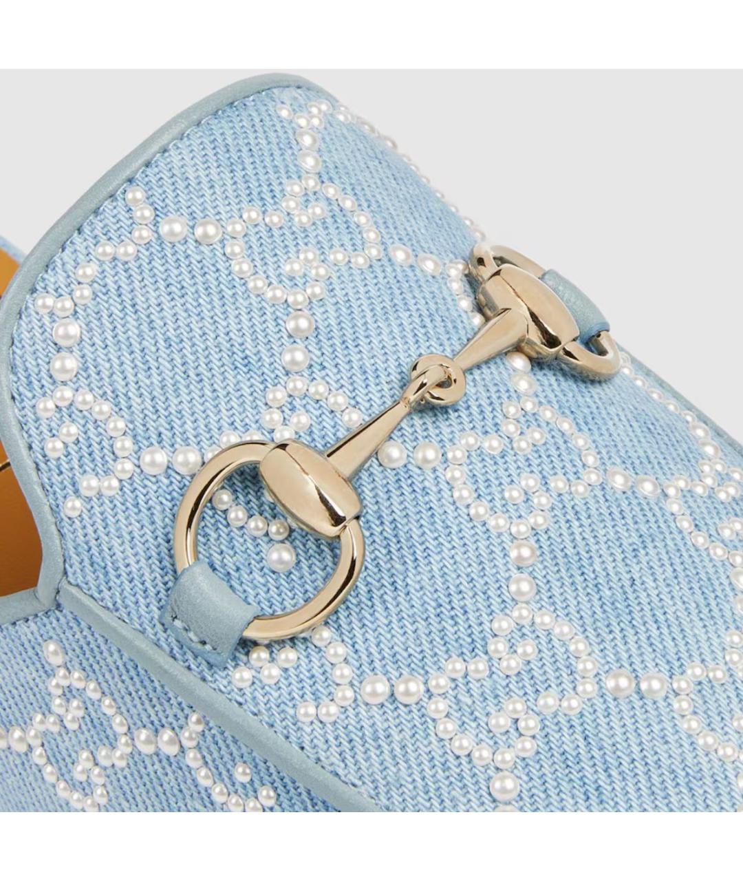GUCCI Голубые мюли, фото 5