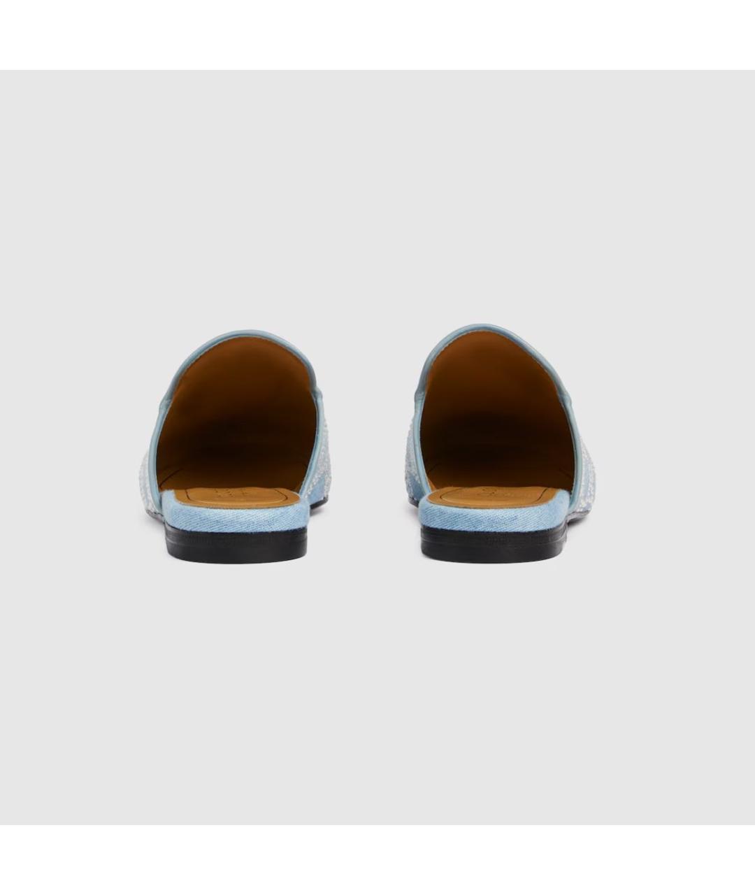 GUCCI Голубые мюли, фото 6