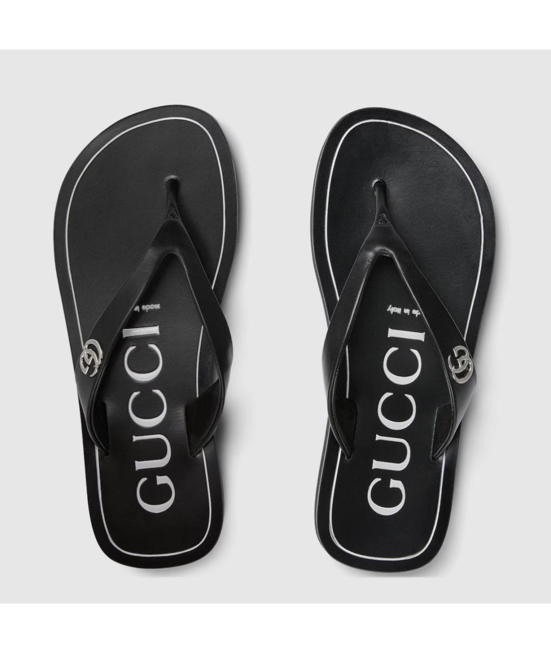 GUCCI Черные сандалии, фото 4