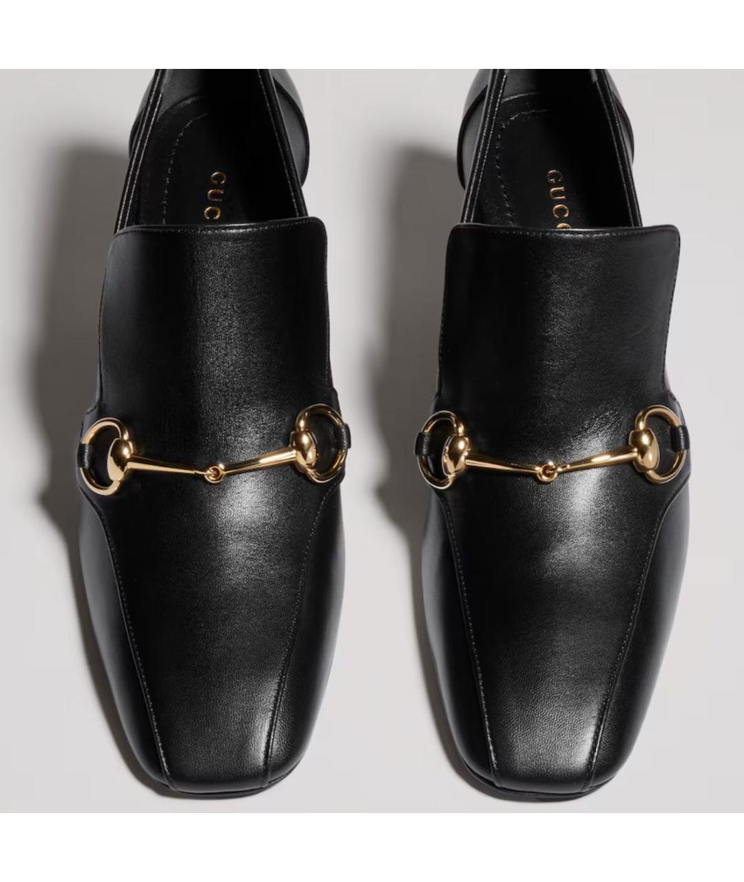 GUCCI Черные кожаные мокасины, фото 4