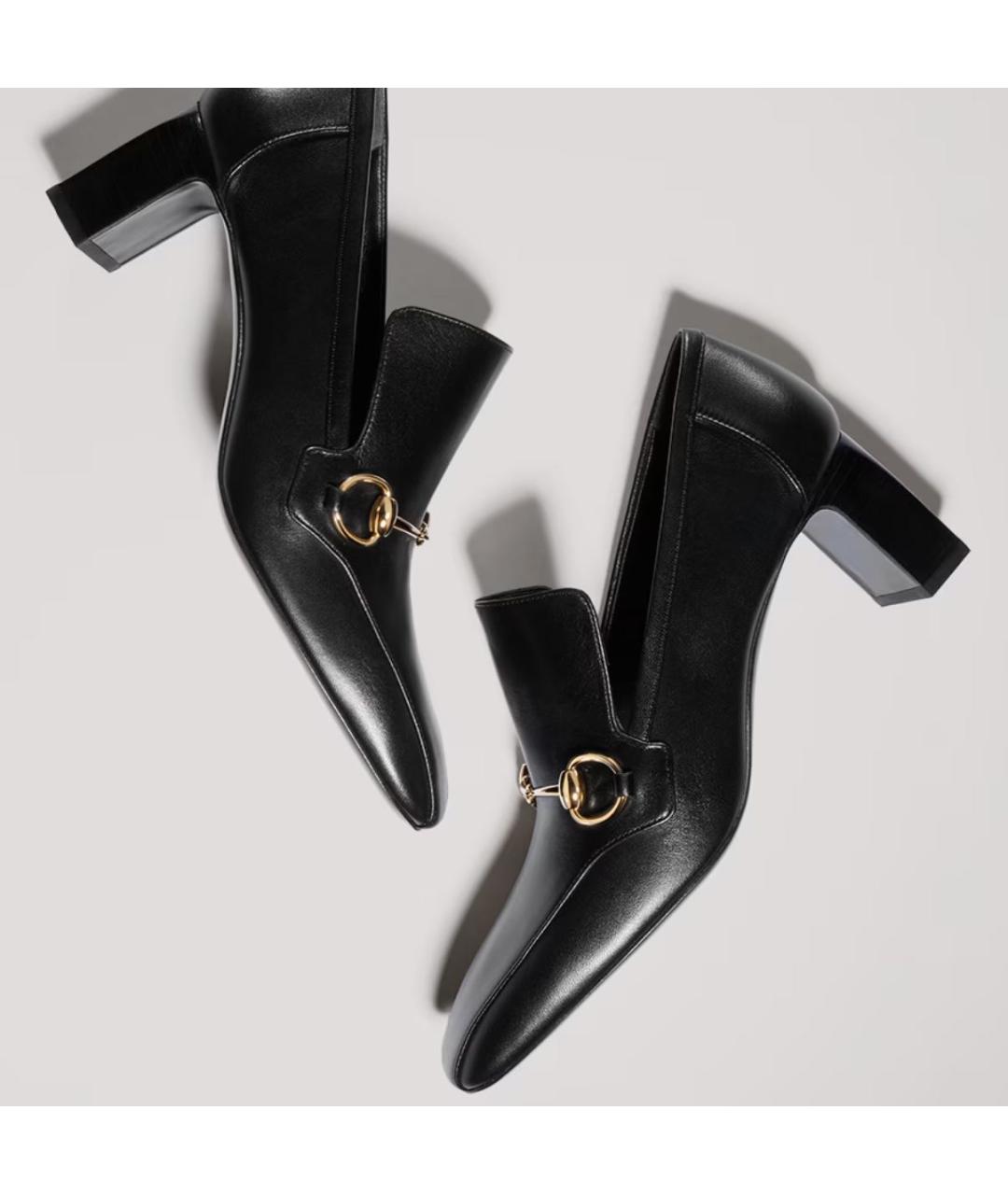 GUCCI Черные кожаные мокасины, фото 5