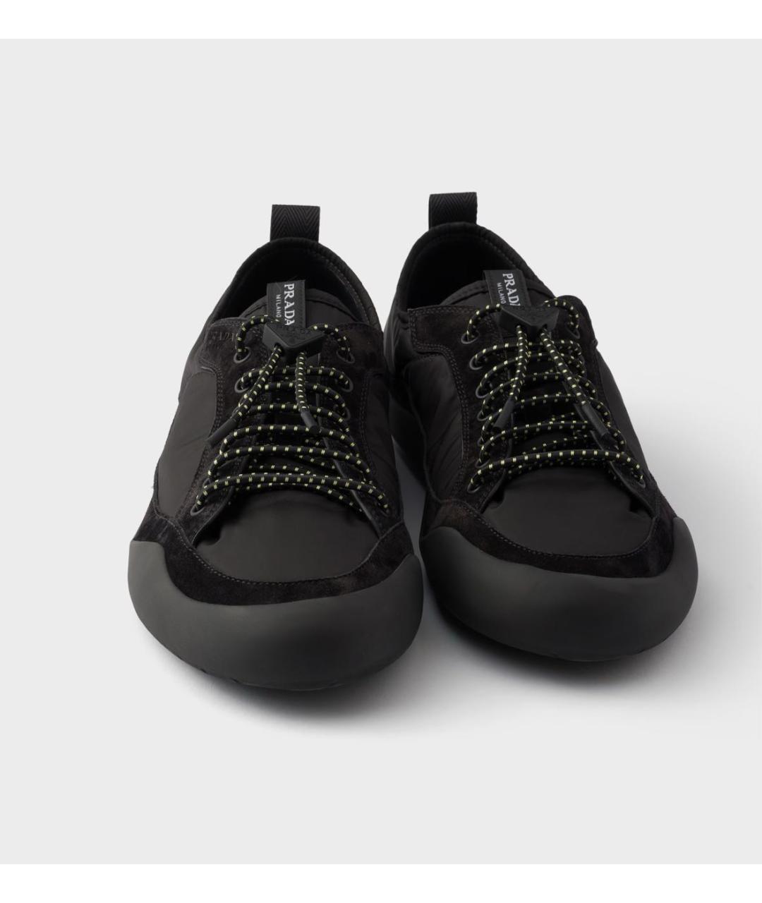 PRADA Черные низкие кроссовки / кеды, фото 6