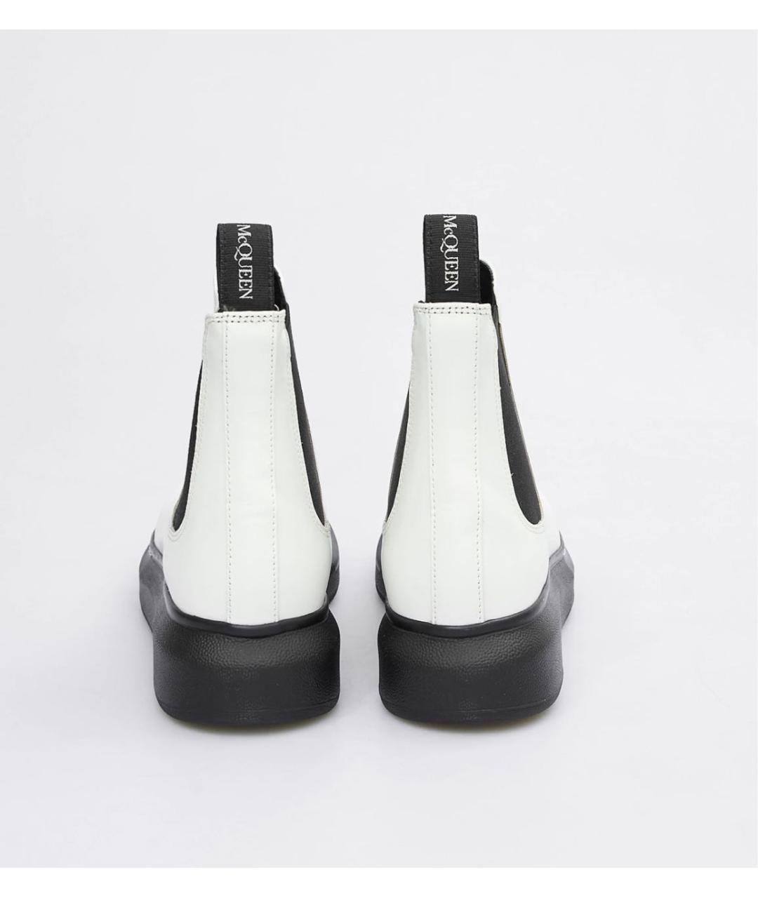 ALEXANDER MCQUEEN Белые кожаные полусапоги, фото 4