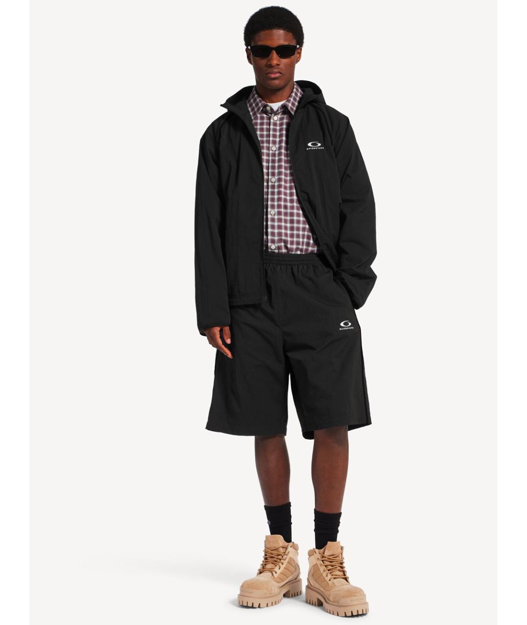 BALENCIAGA Черная полиамидовая куртка, фото 2