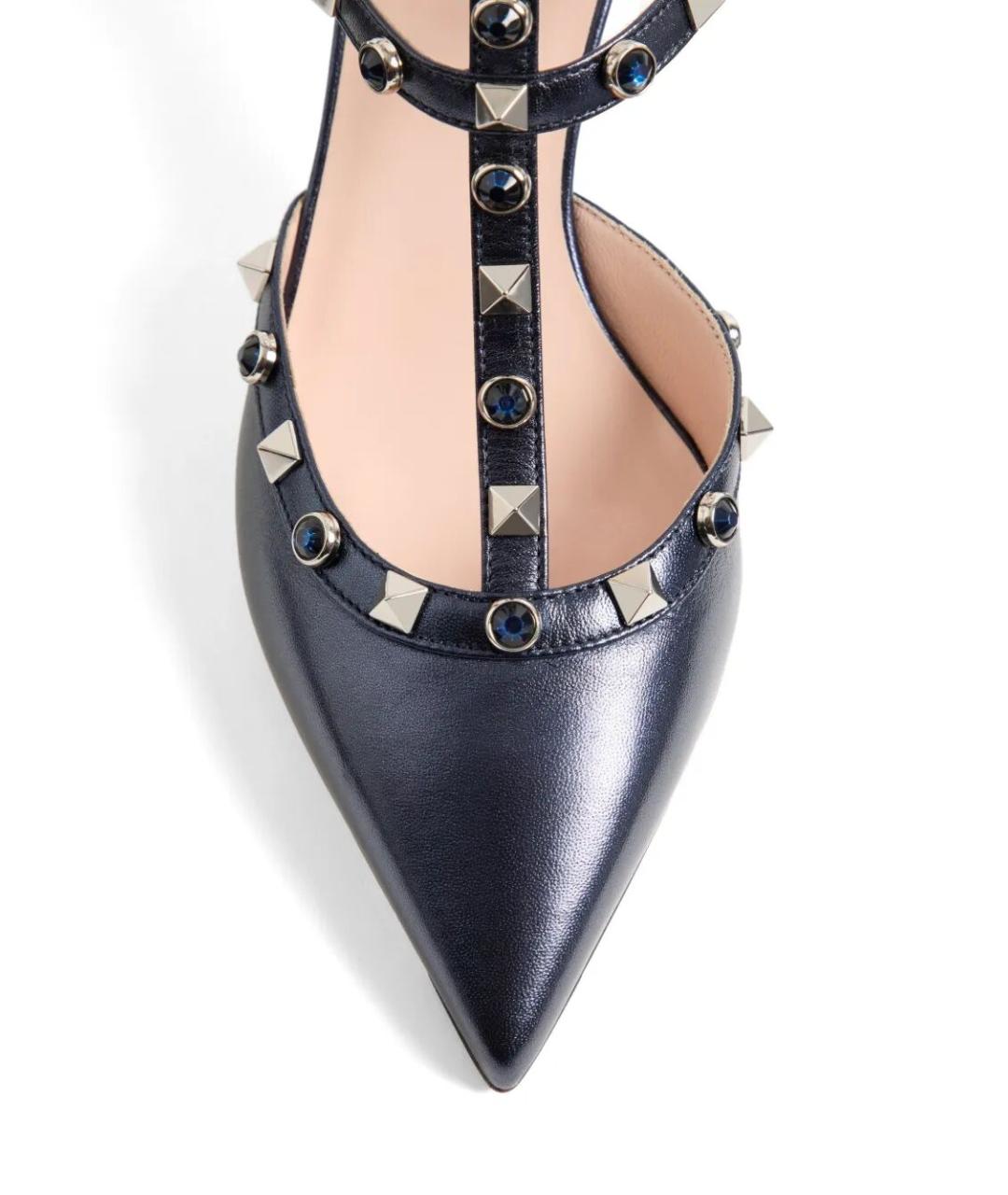 VALENTINO Синие кожаные туфли, фото 5