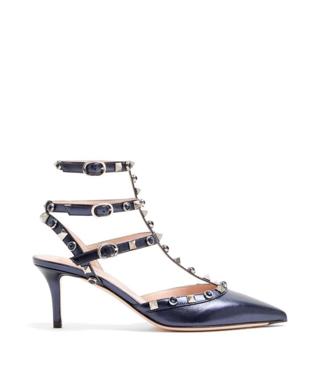 VALENTINO Синие кожаные туфли, фото 1