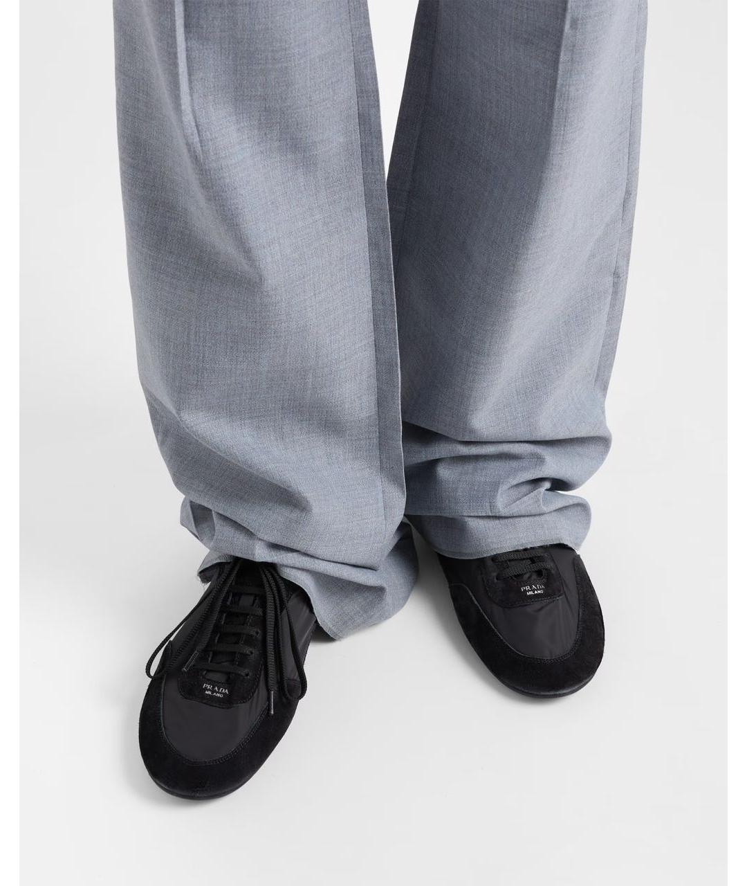 PRADA Черные низкие кроссовки / кеды, фото 3