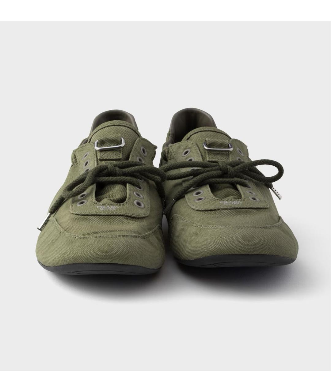 PRADA Хаки низкие кроссовки / кеды, фото 6