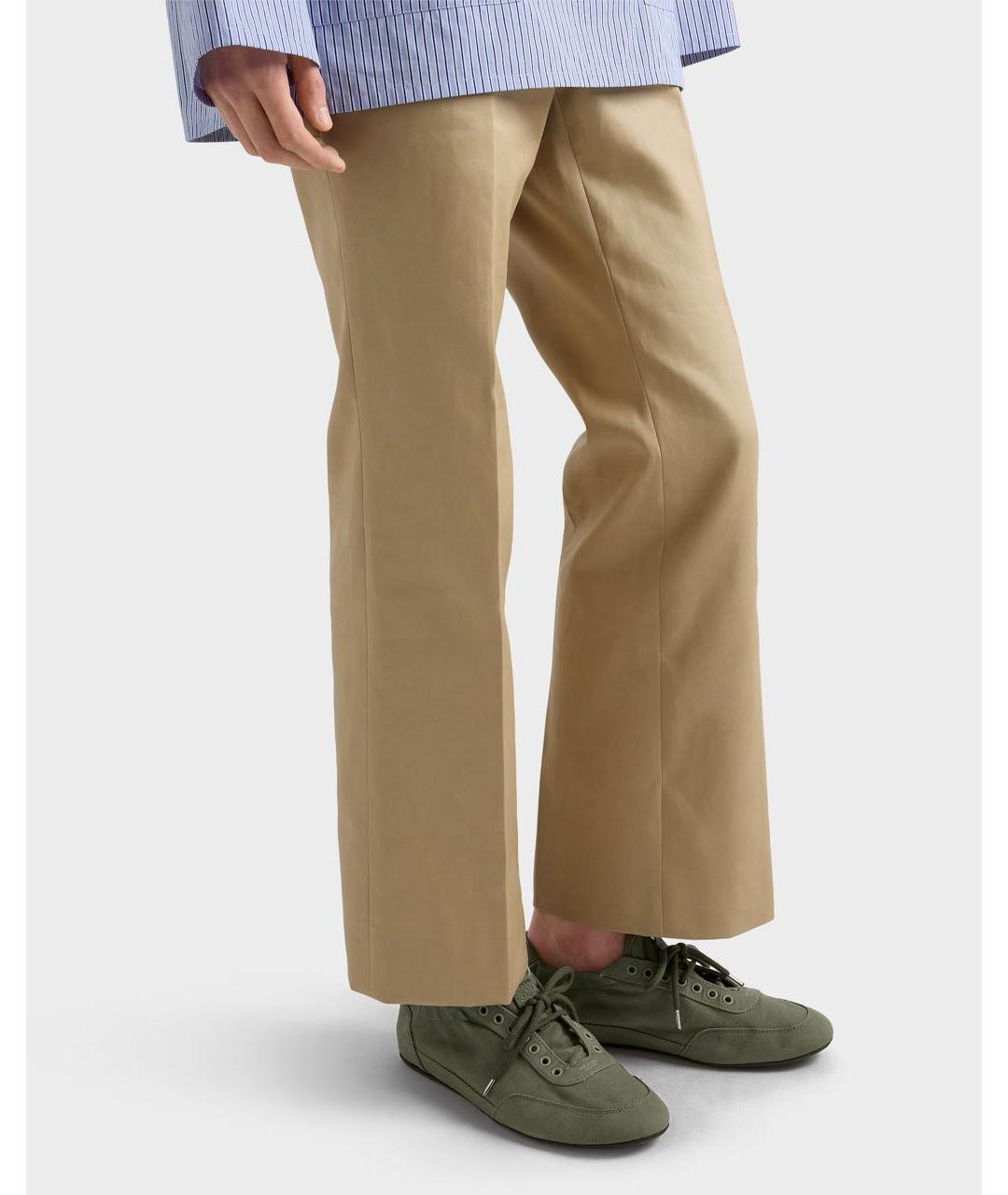 PRADA Хаки низкие кроссовки / кеды, фото 3