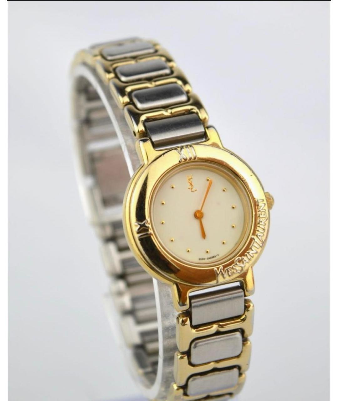 SAINT LAURENT Золотые латунные часы, фото 2