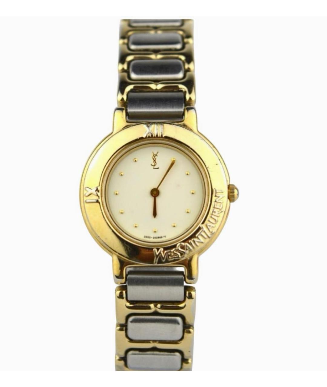 SAINT LAURENT Золотые латунные часы, фото 6