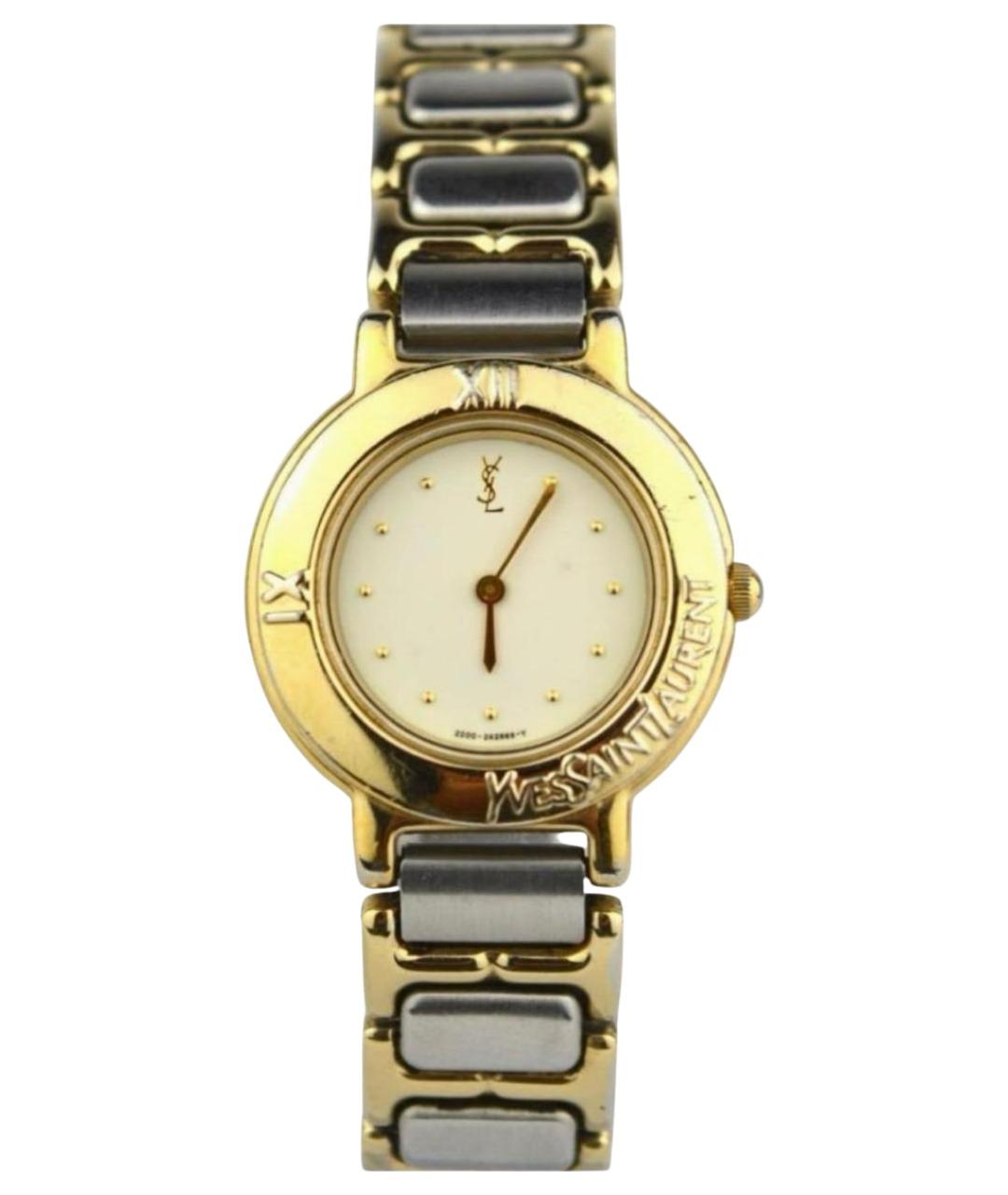 SAINT LAURENT Золотые латунные часы, фото 1