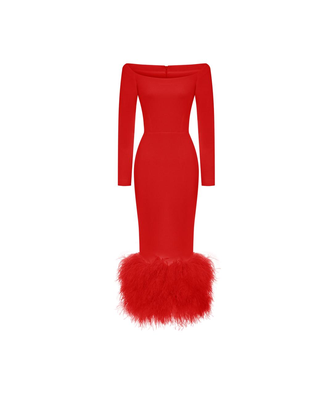 RASARIO Красное полиэстеровое вечернее платье, фото 1