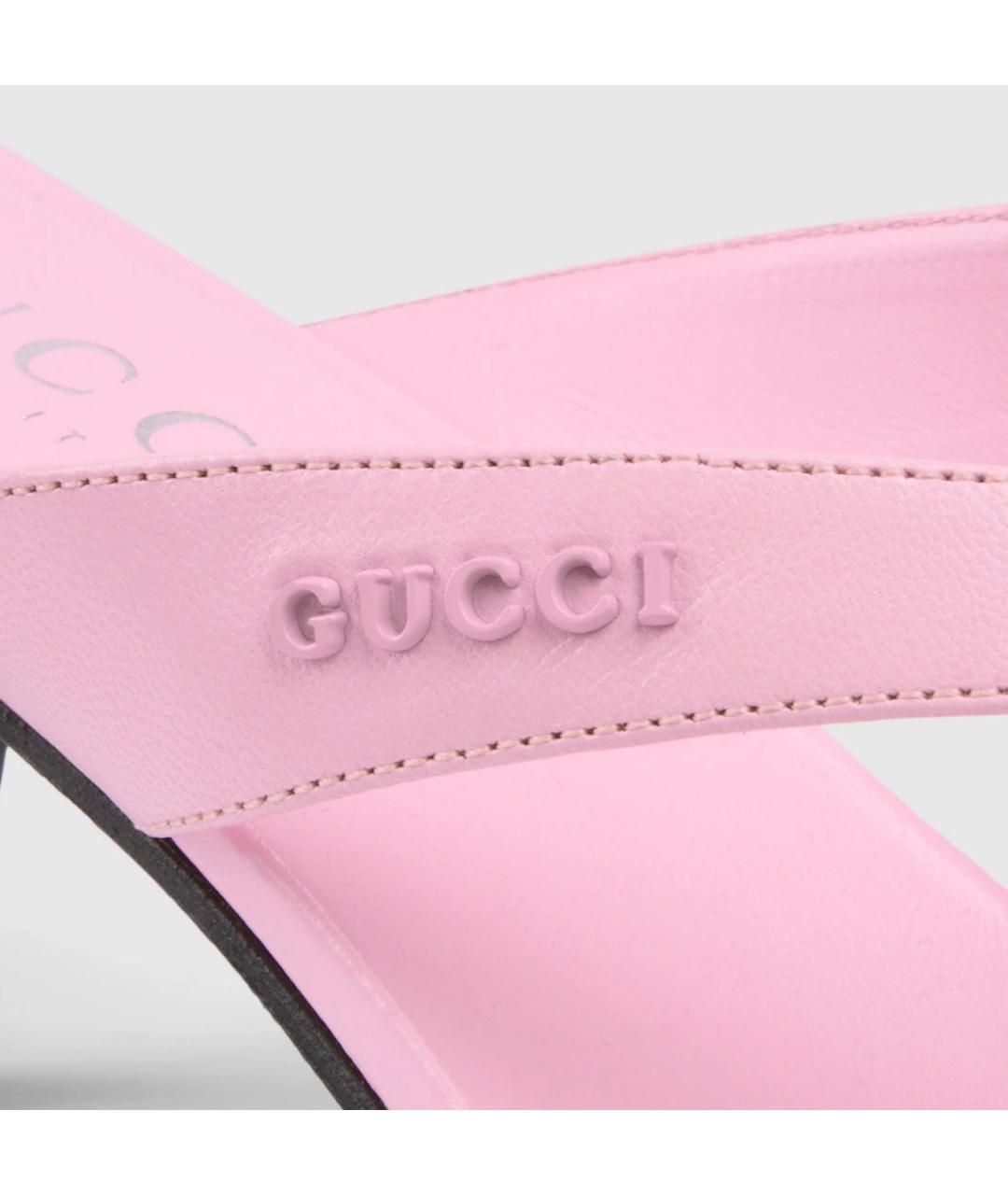 GUCCI Розовые шлепанцы, фото 4