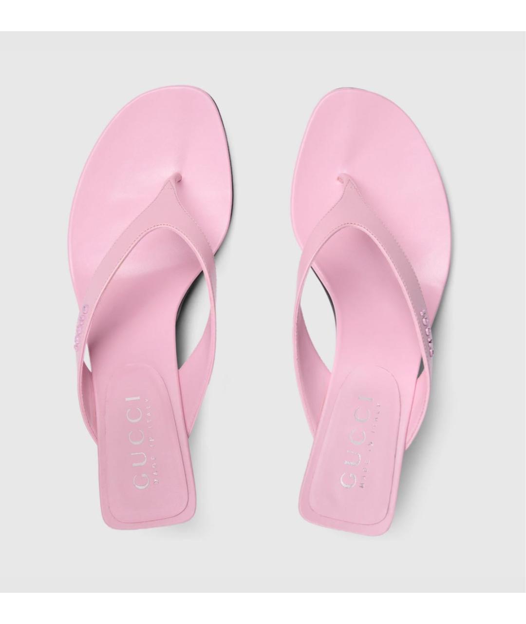 GUCCI Розовые шлепанцы, фото 6