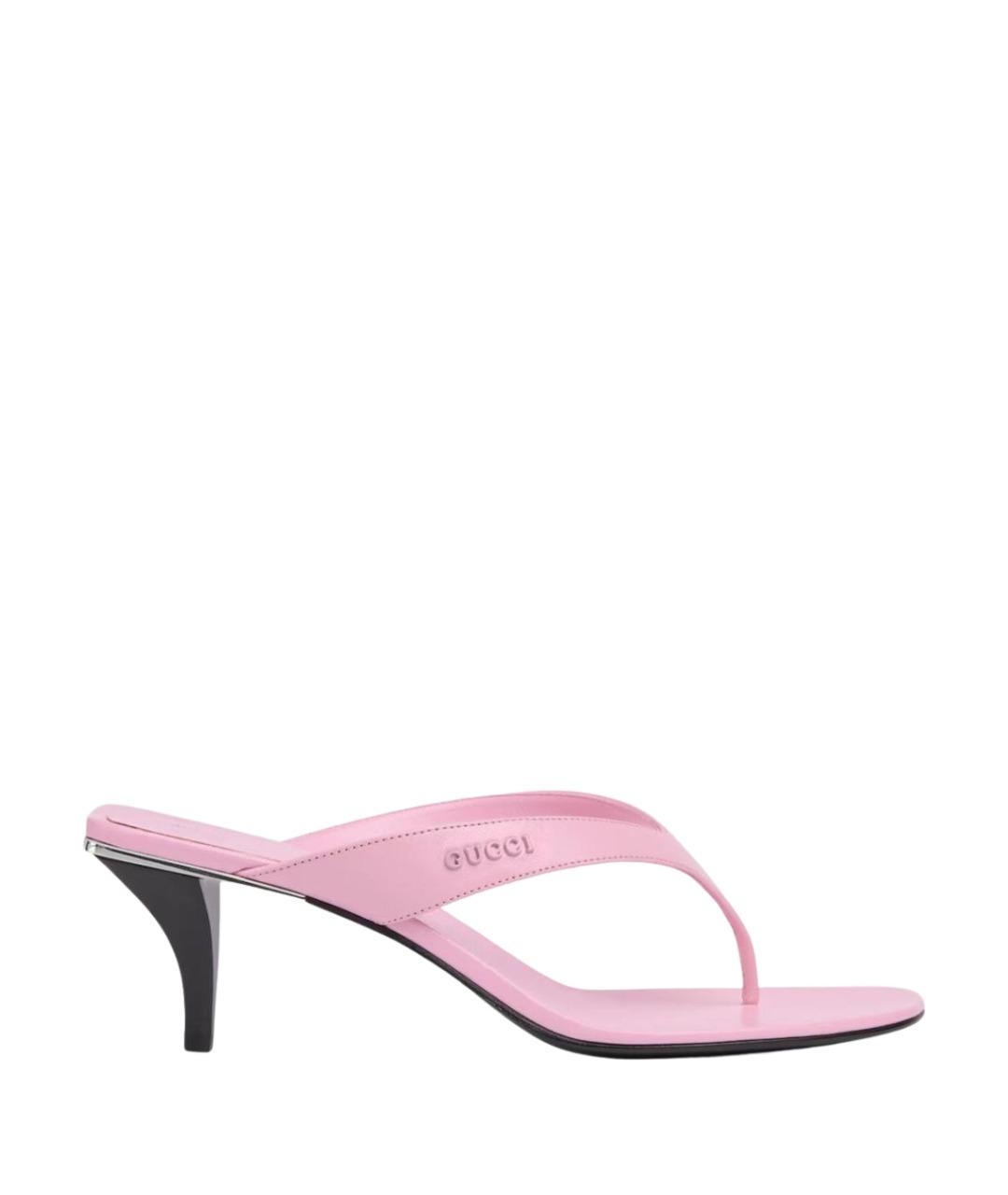 GUCCI Розовые шлепанцы, фото 1