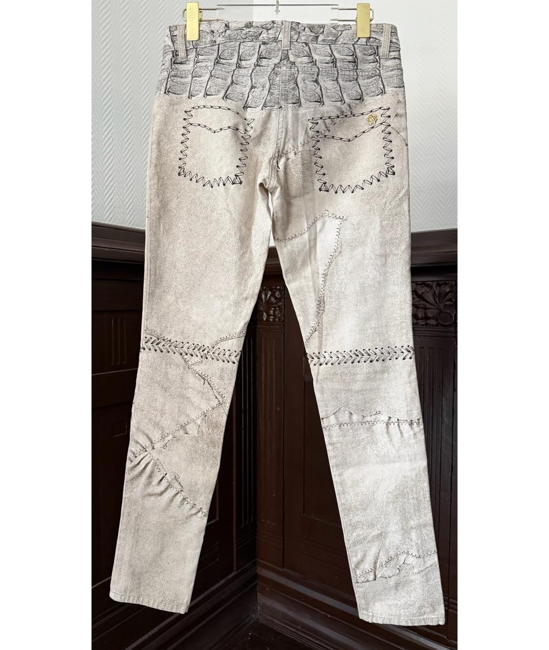 ROBERTO CAVALLI Белые прямые джинсы, фото 2