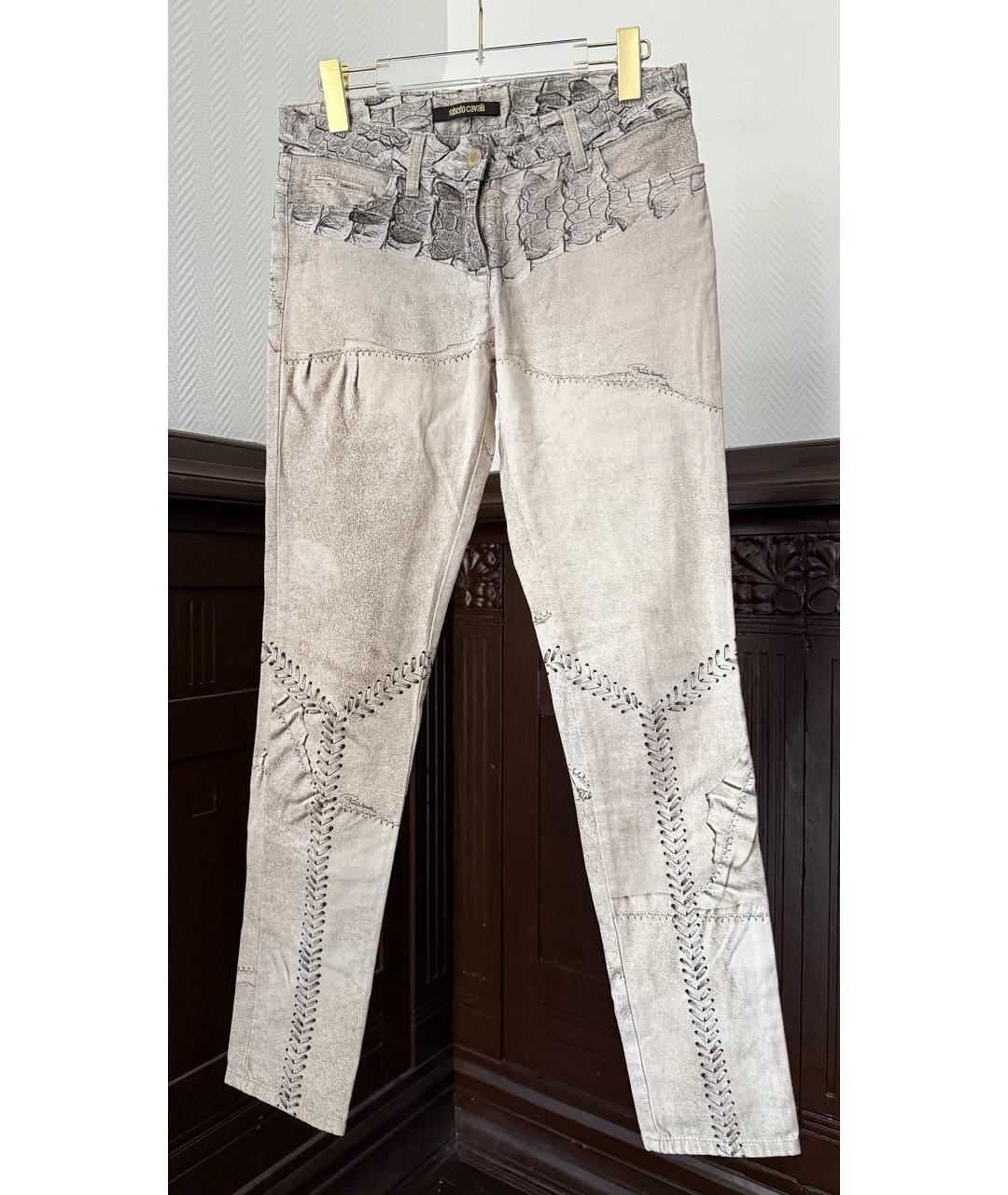 ROBERTO CAVALLI Белые прямые джинсы, фото 8