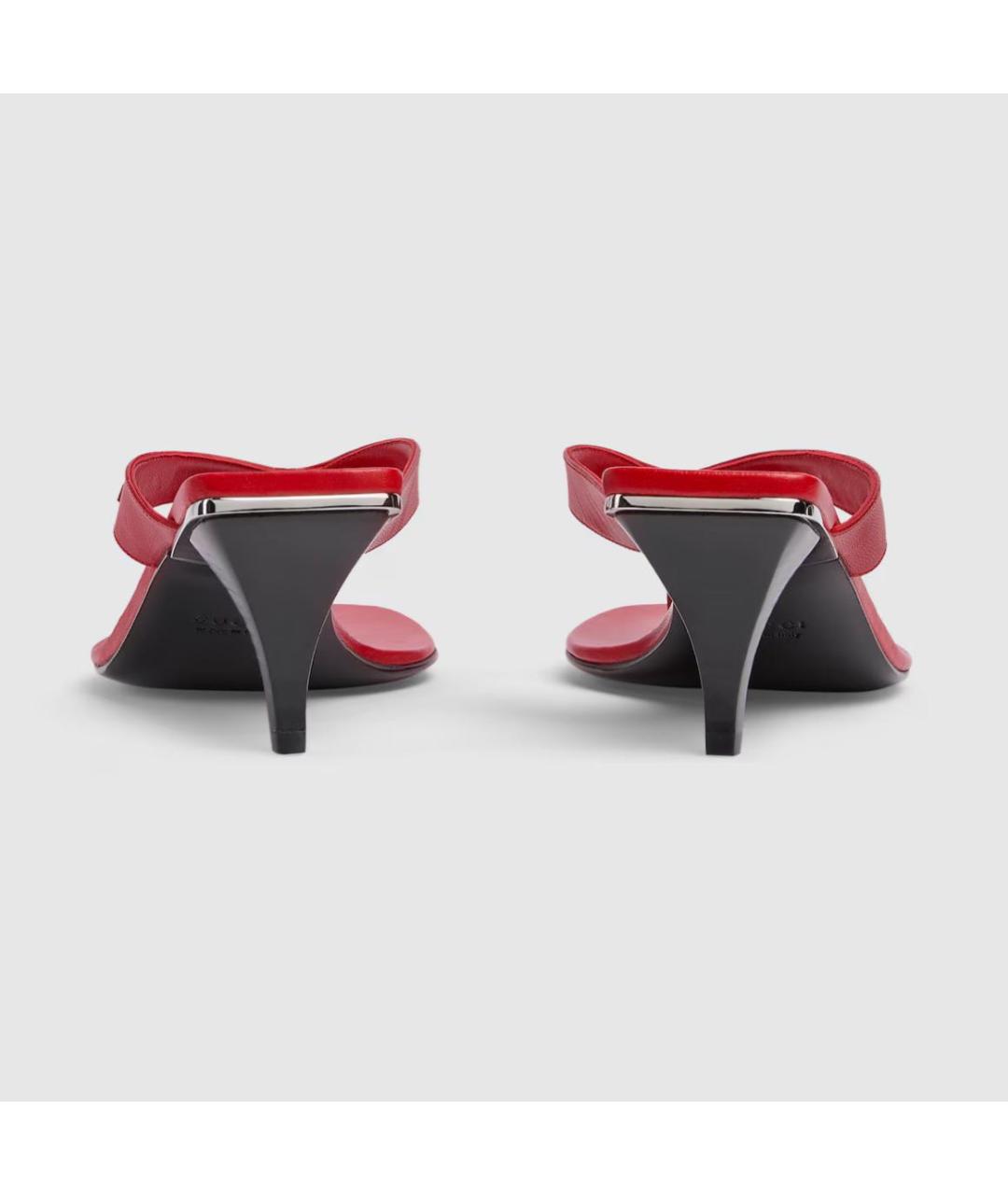 GUCCI Красные шлепанцы, фото 5