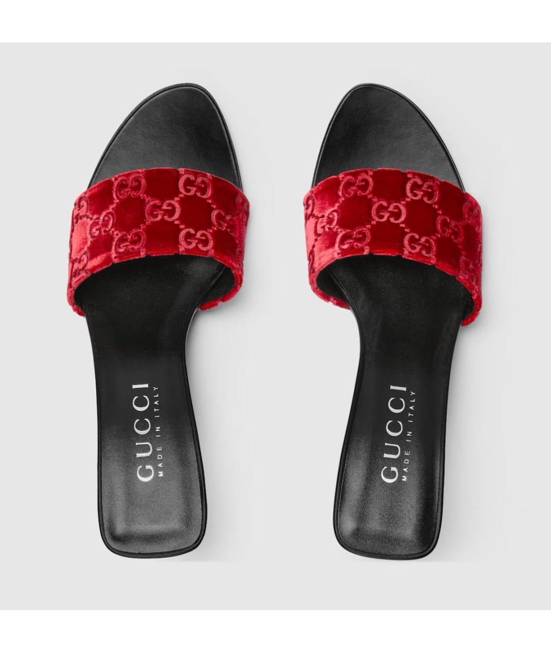 GUCCI Красные мюли, фото 5