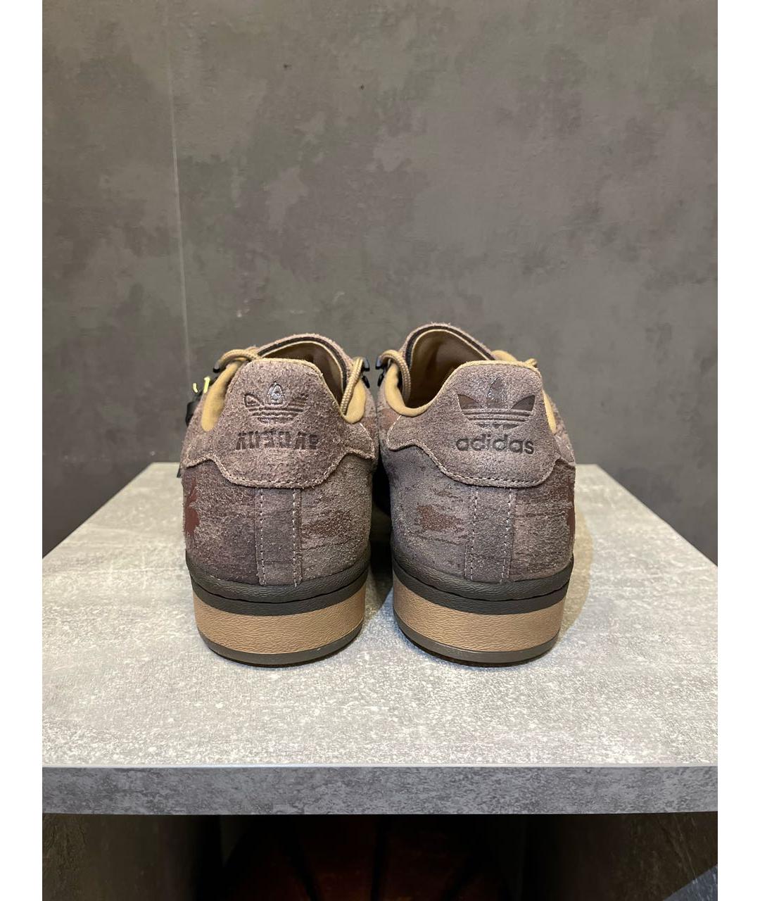 ADIDAS Коричневые замшевые низкие кроссовки / кеды, фото 4