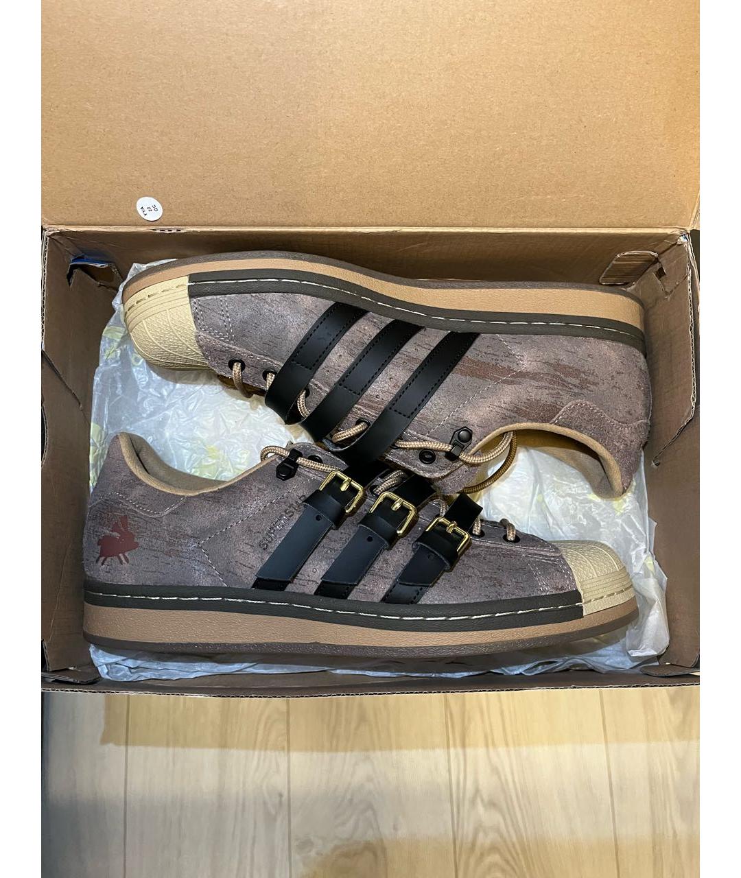 ADIDAS Коричневые замшевые низкие кроссовки / кеды, фото 5