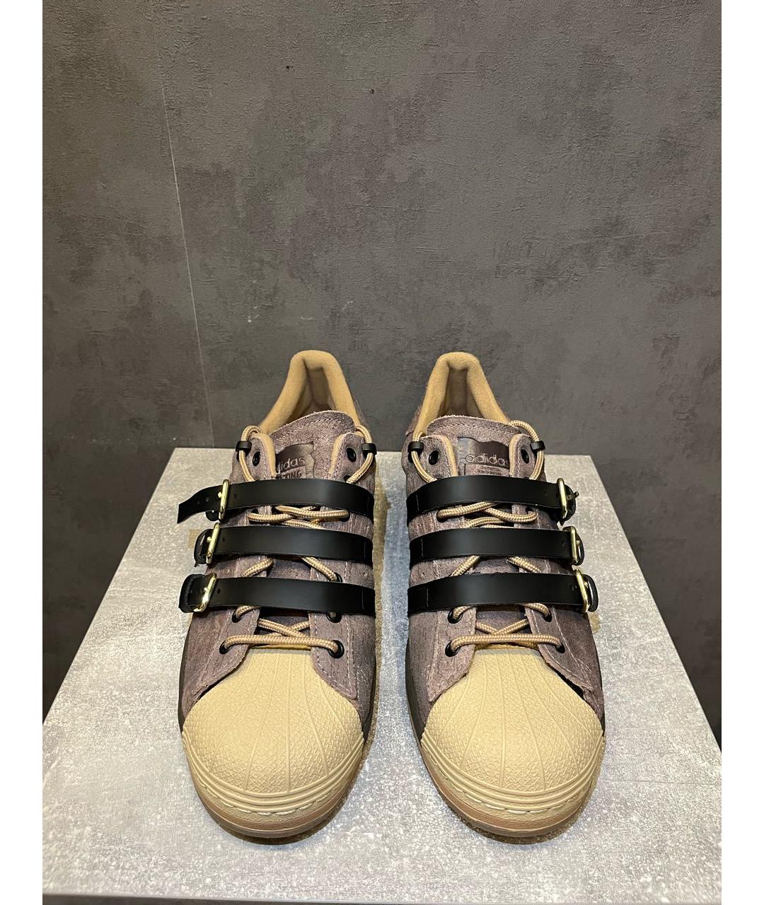 ADIDAS Коричневые замшевые низкие кроссовки / кеды, фото 2