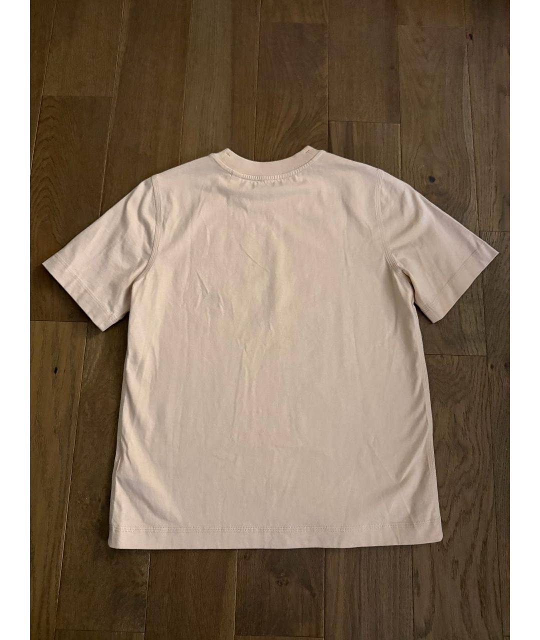 BURBERRY Бежевая хлопковая футболка, фото 2