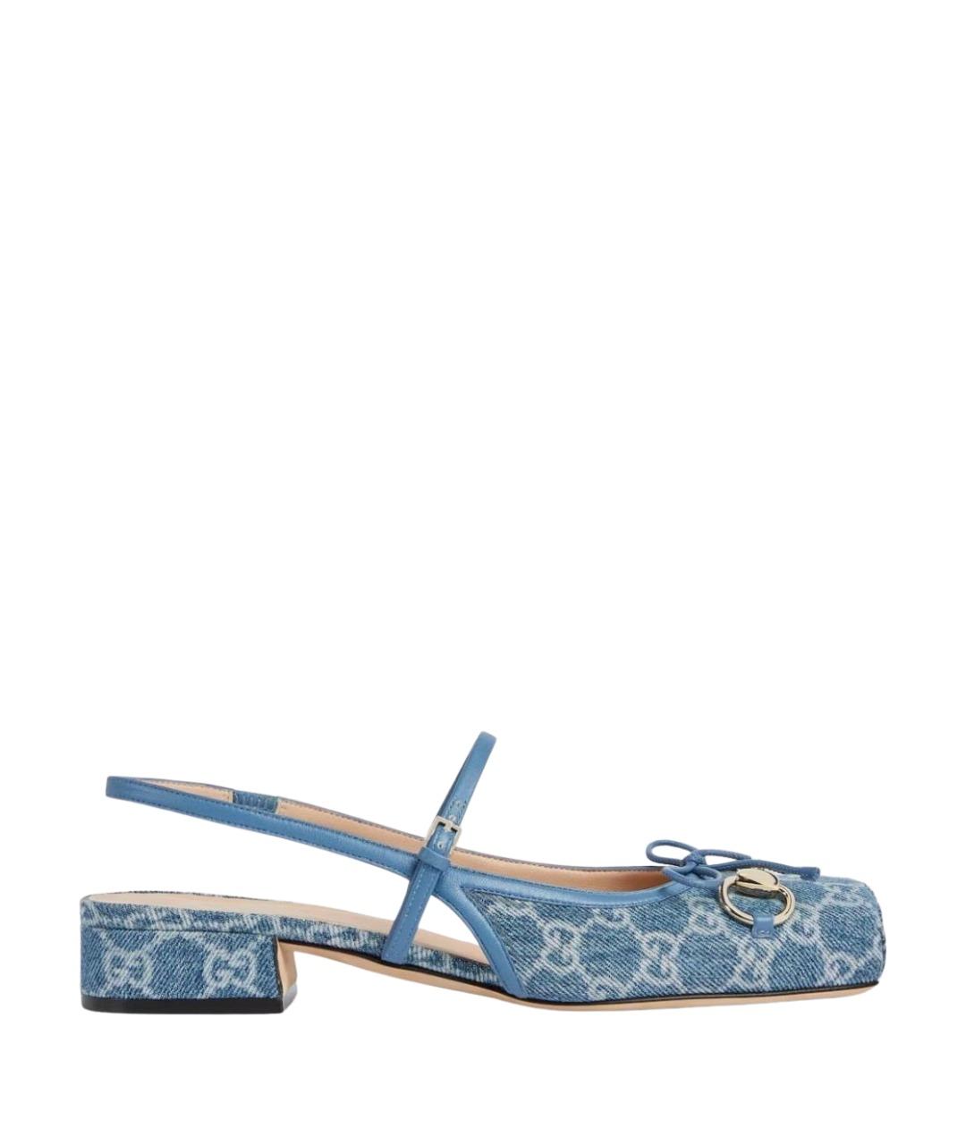 GUCCI Синие туфли, фото 1