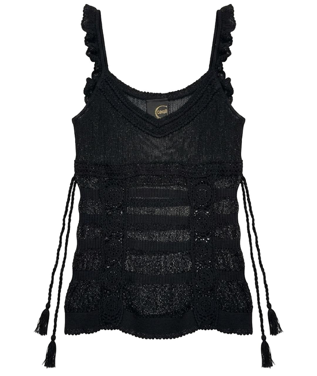 JUST CAVALLI Черная майка, фото 1