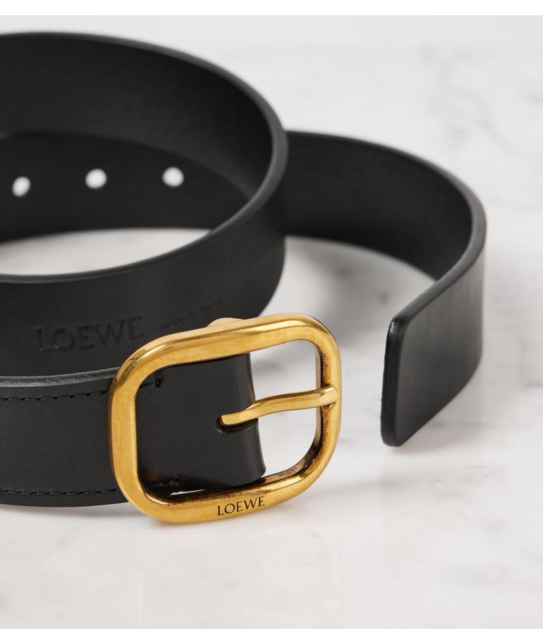 LOEWE Черный кожаный ремень, фото 2
