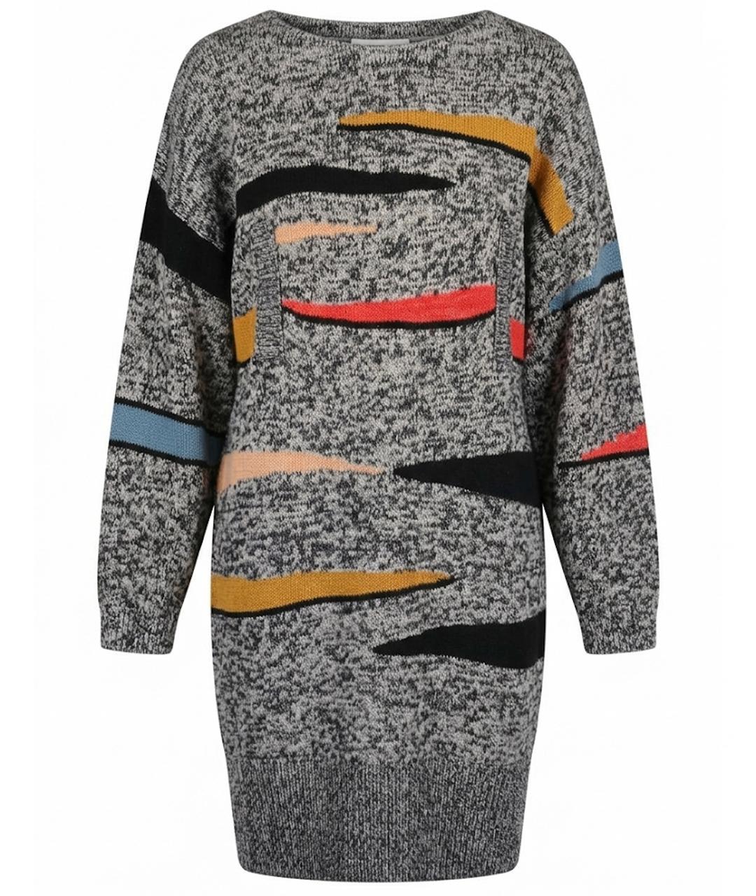 CHLOE Мульти шерстяное повседневное платье, фото 1