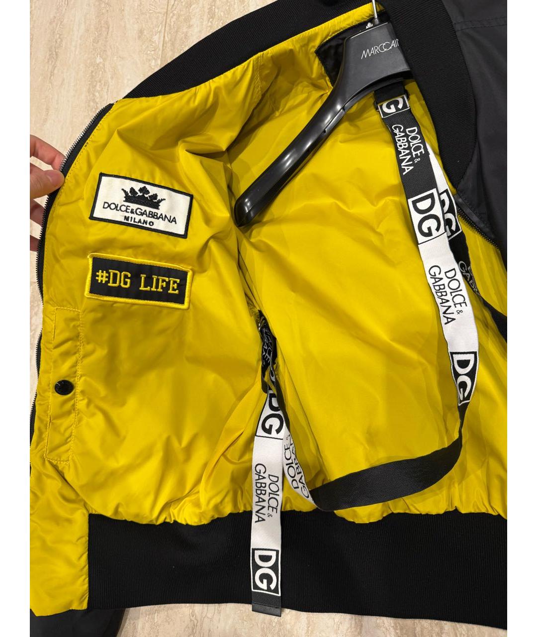 DOLCE&GABBANA Черная полиамидовая куртка, фото 5