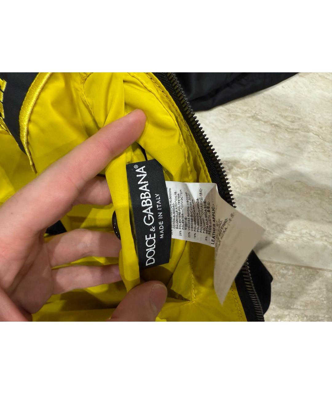 DOLCE&GABBANA Черная полиамидовая куртка, фото 3