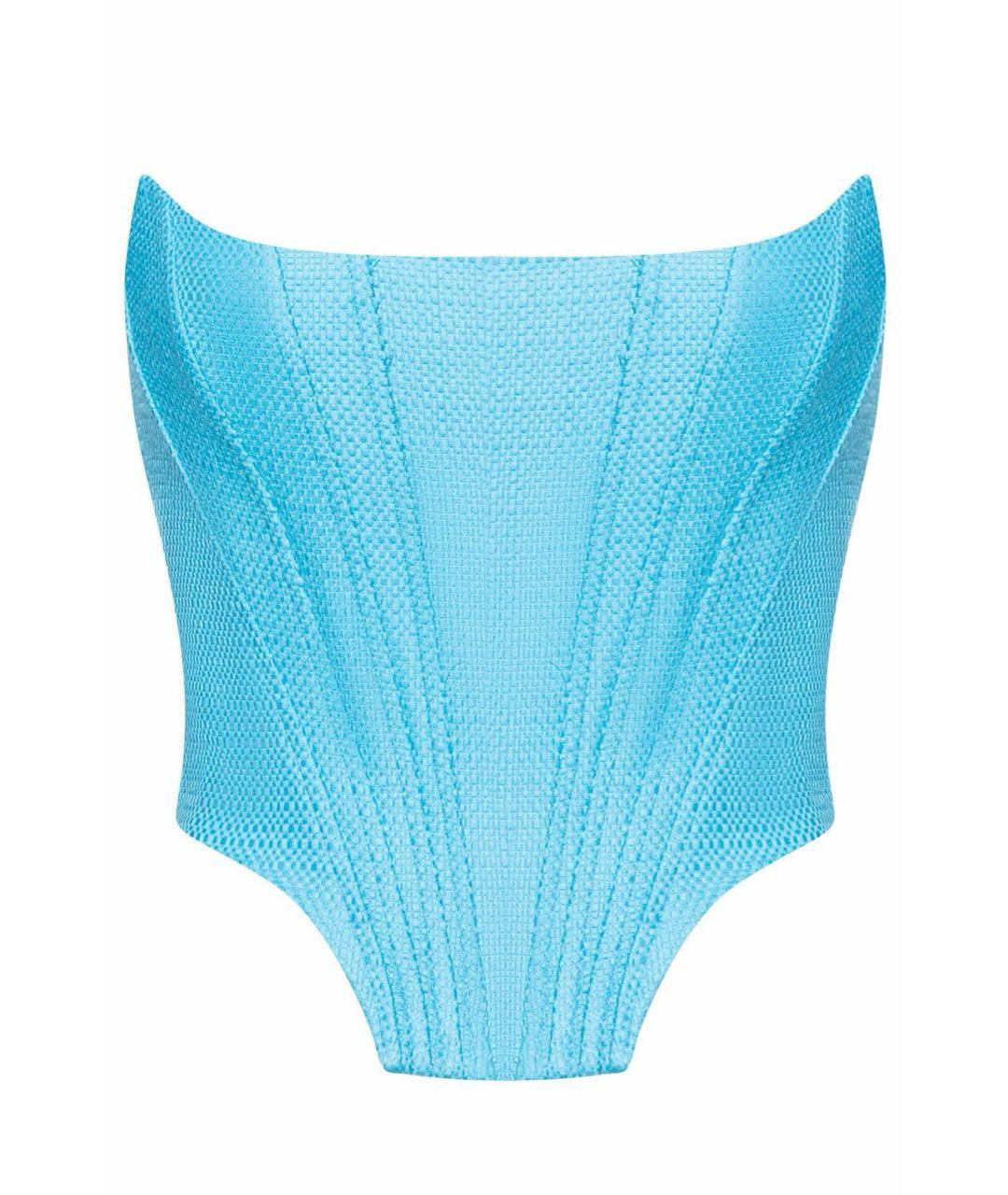 GIUSEPPE DI MORABITO Бирюзовый шерстяной корсет, фото 7