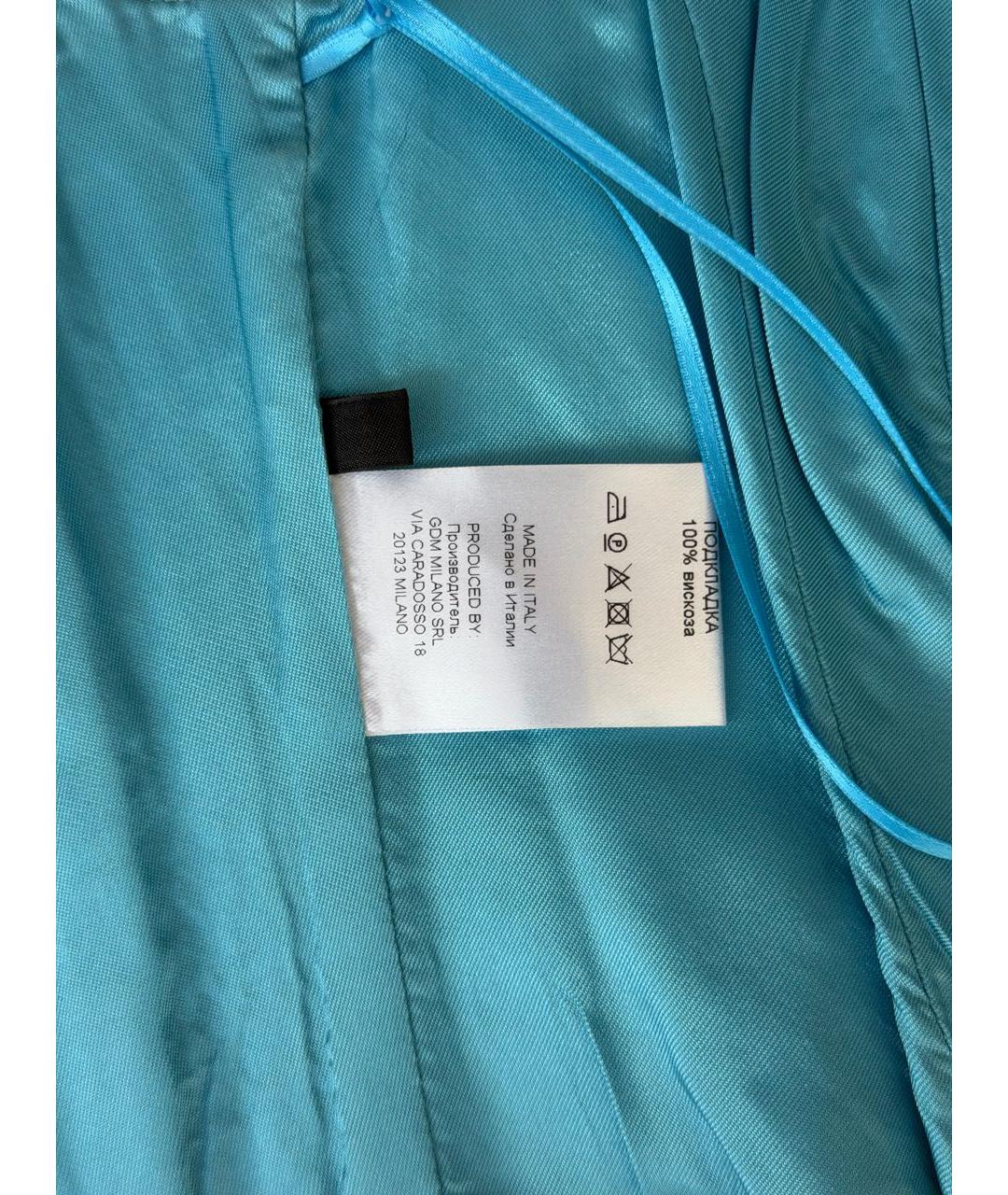 GIUSEPPE DI MORABITO Бирюзовый шерстяной корсет, фото 5