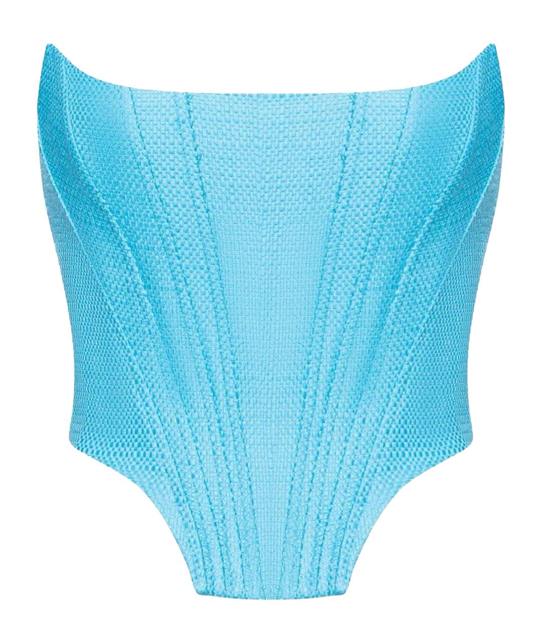 GIUSEPPE DI MORABITO Бирюзовый шерстяной корсет, фото 1