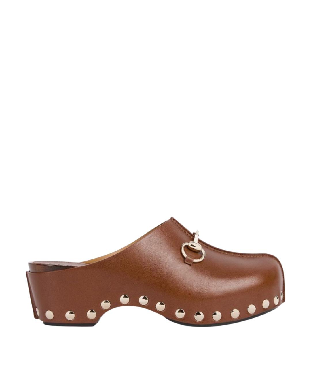 GUCCI Коричневые сабо, фото 1