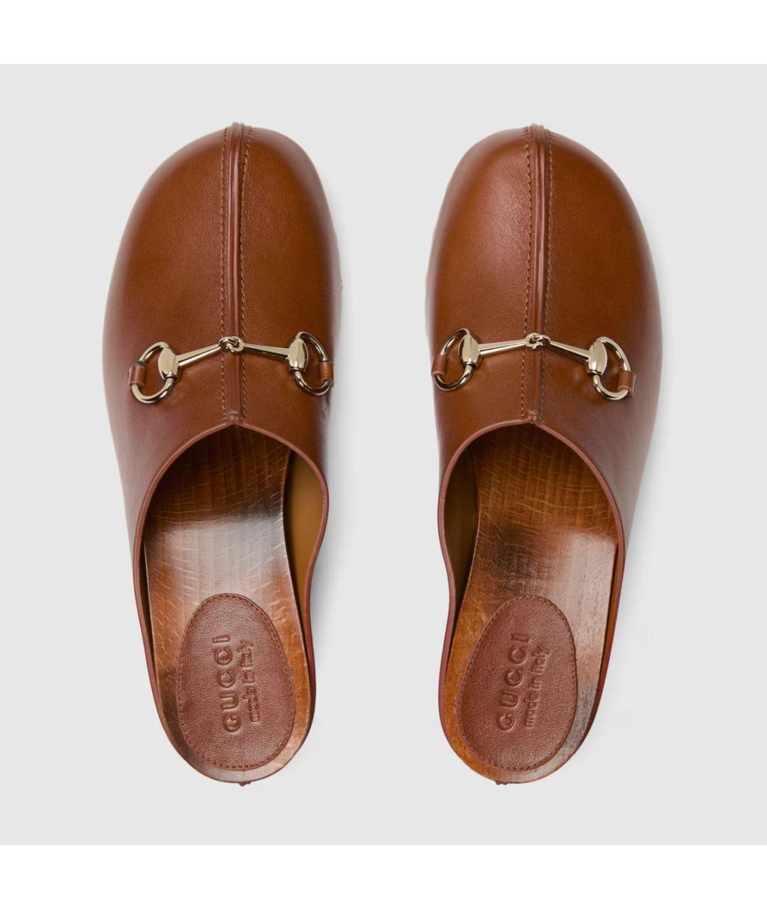 GUCCI Коричневые сабо, фото 4