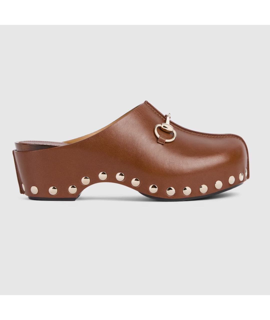 GUCCI Коричневые сабо, фото 6