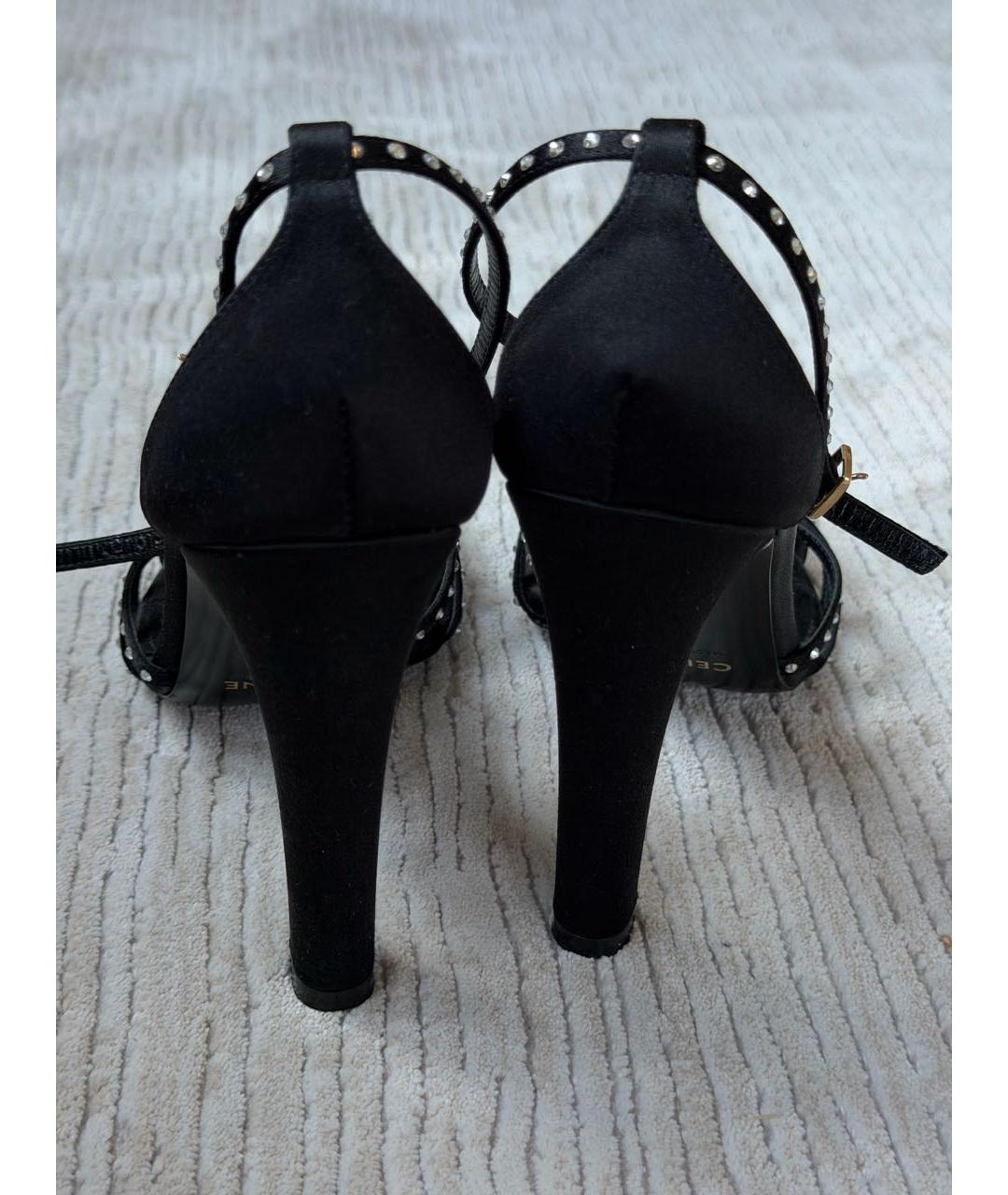 CELINE Черные босоножки, фото 4
