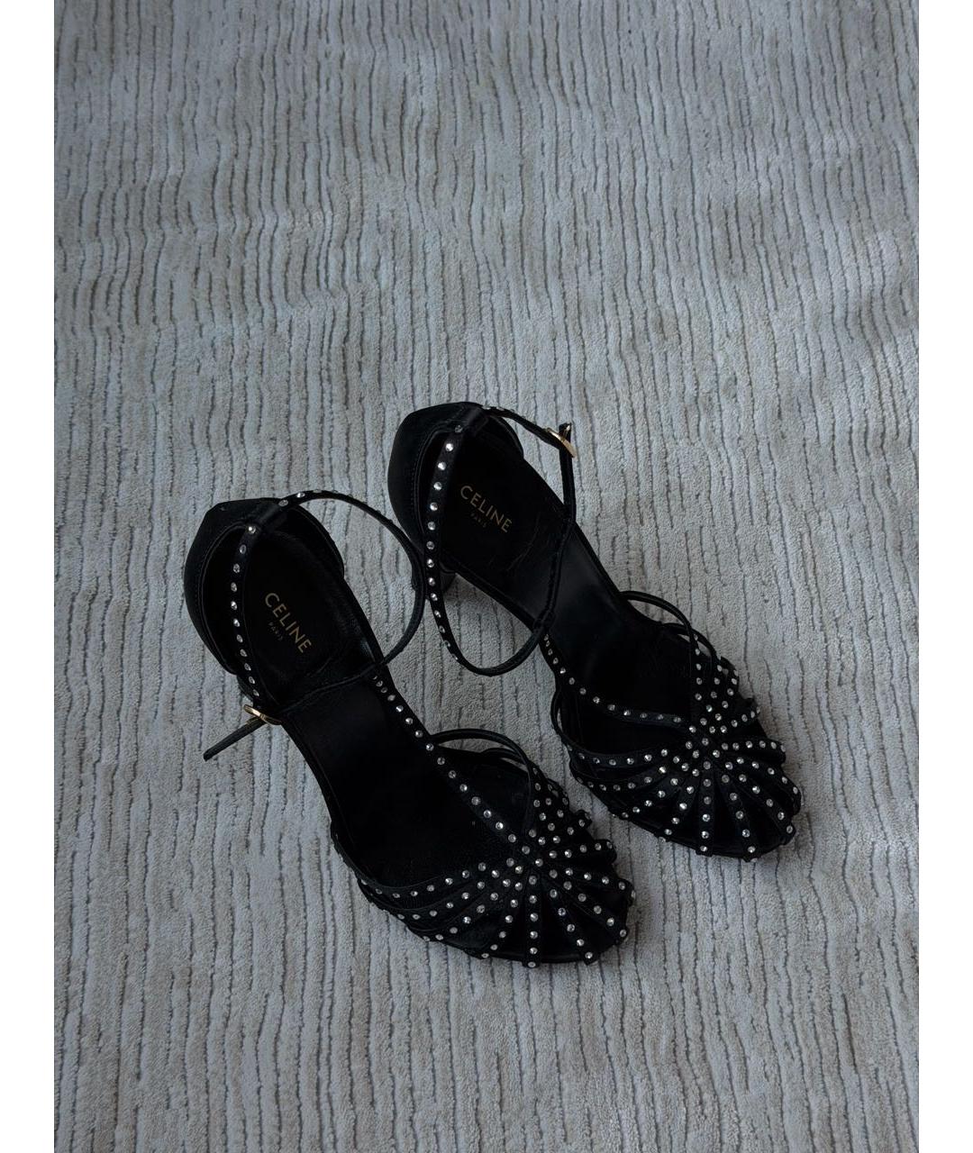 CELINE Черные босоножки, фото 3