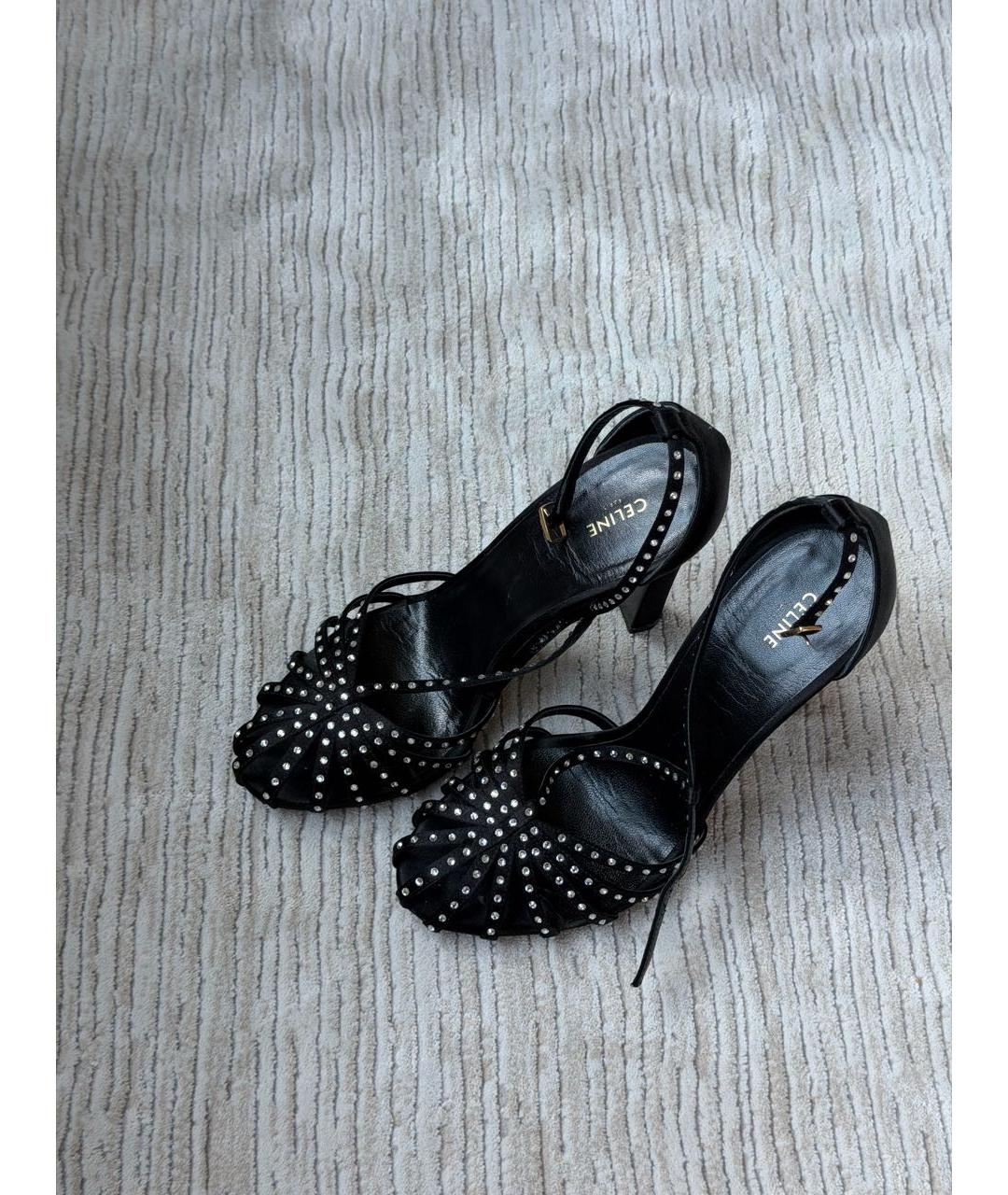 CELINE Черные босоножки, фото 2