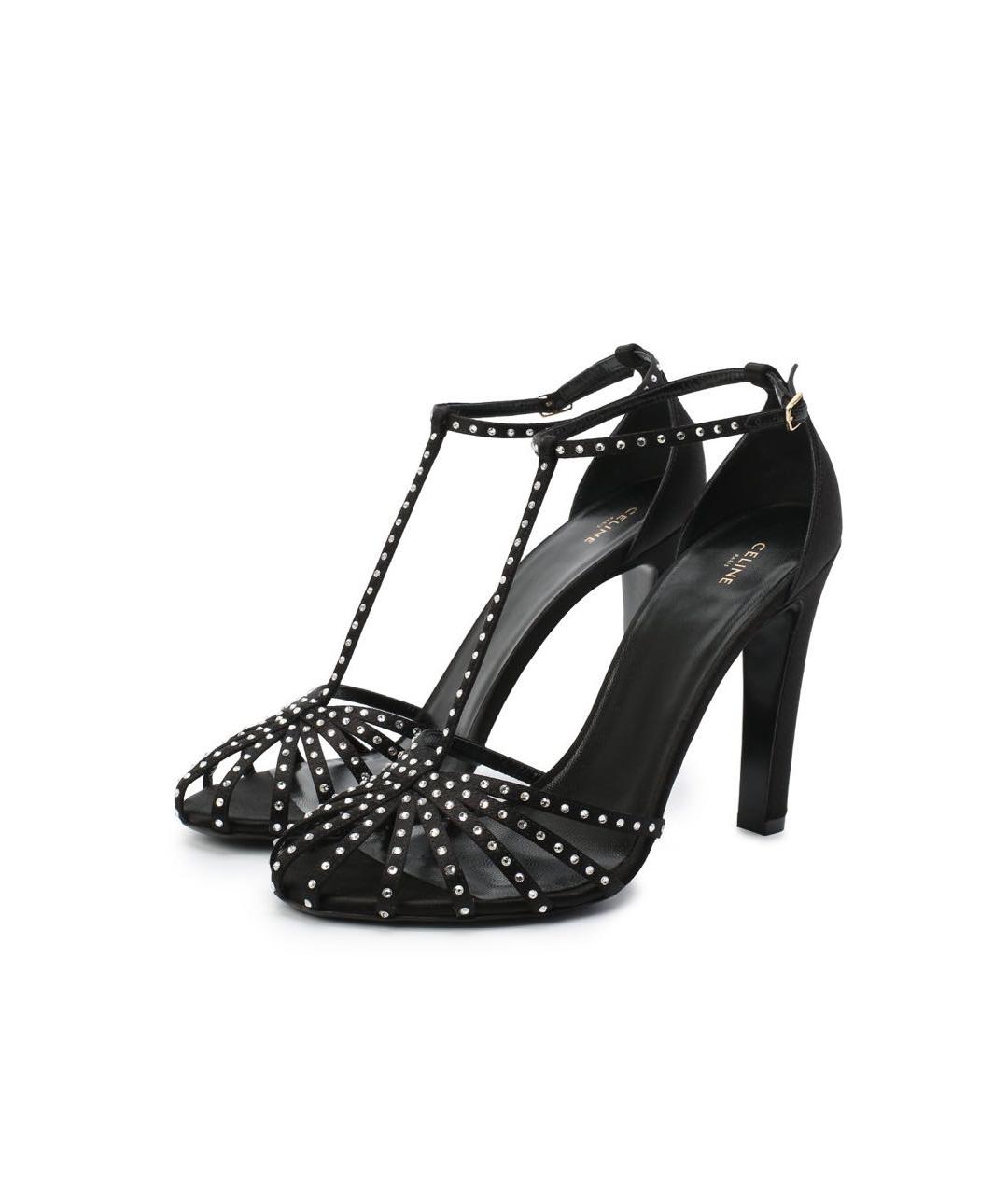 CELINE Черные босоножки, фото 7