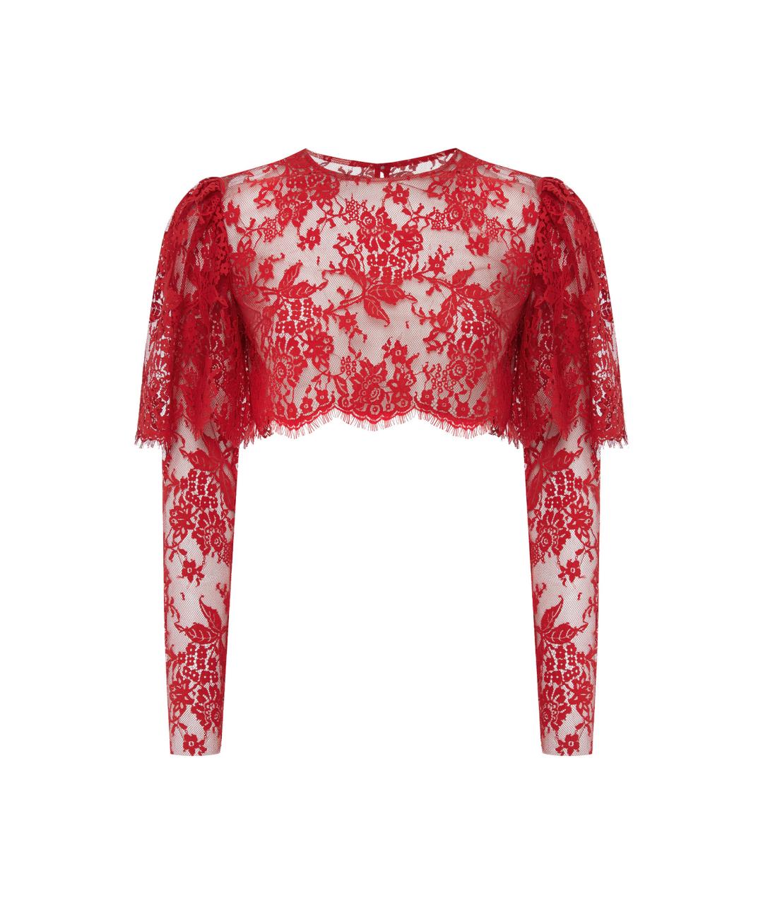 RASARIO Красная кружевная блузы, фото 1