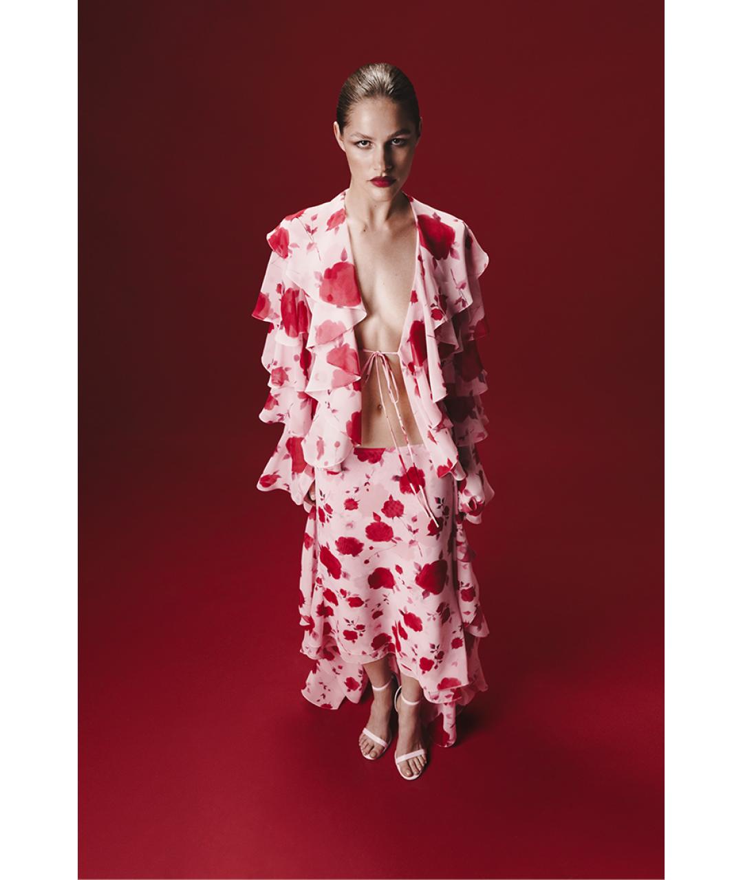 RASARIO Розовая полиэстеровая юбка миди, фото 2